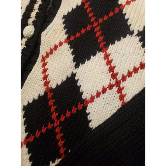 IZOD Vintage Argyle Sweater, women,s Small, 100% Cotton - Picture 4 of 11